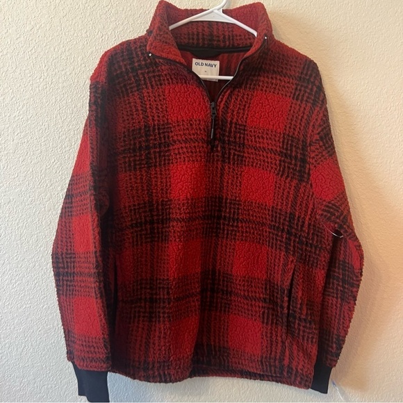 Men's Old Navy Cozy Patterned Sherpa
Quarter Zip Sweatshirt MEDIUM.. - Picture 8 of 9